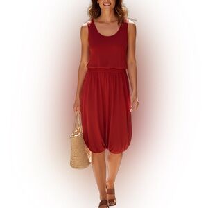 Theory Vibrant Red Midi Dress
